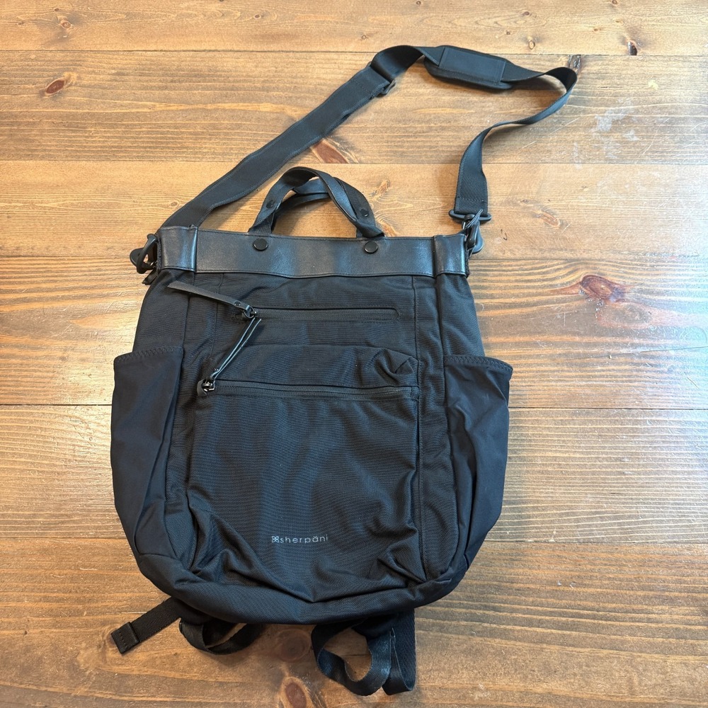 Sherpani Soleil Convertible Travel Anti-Theft Backpack Tote Bag Black Laptop